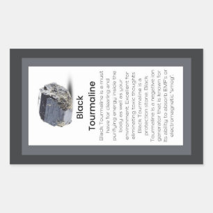 Black Tourmaline Crystal Meaning Jewellery Display Sticker