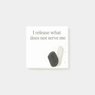 Black Tourmaline & Selenite Crystal Affirmation Post-it Notes