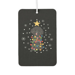 Black Toy Poodle Christmas Tree Classic T-Shirt Air Freshener