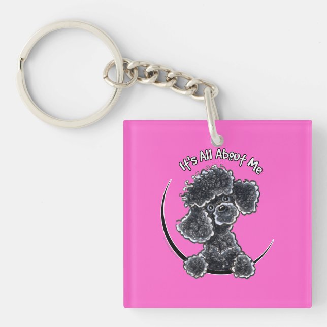 Black Toy Poodle IAAM Keychain (Front)