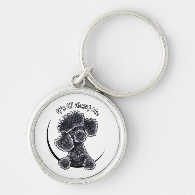 Black Toy Poodle IAAM Keychain (Front)