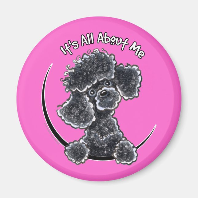 Black Toy Poodle IAAM Magnet (Front)