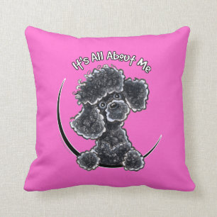 Black Toy Poodle IAAM Throw Pillow