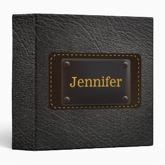 Black (traditional) Elegant Leather Look Binder