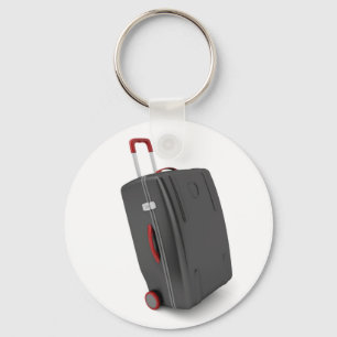 Black travel bag keychain