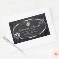 Black Tree Bark Silver Frame Product Labels Logo
