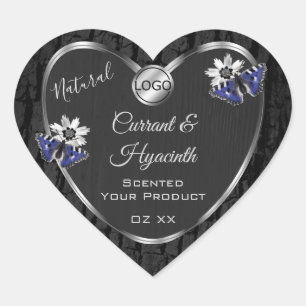 Black Tree Bark Silver Frame Product Labels Logo