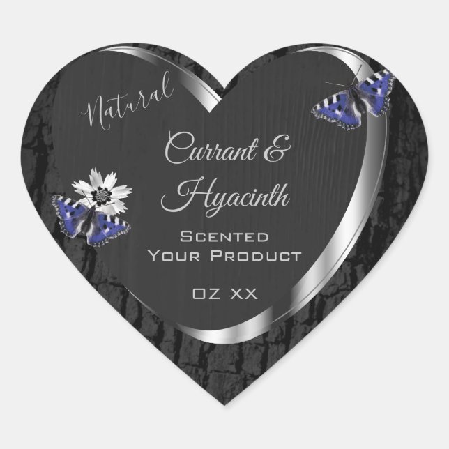 Black Tree Bark with Silver Frame Product Labels (Front)