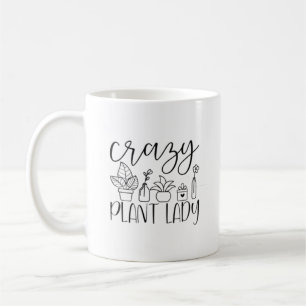 Black Tree "Crazy Plant Lady" Coffee Mug