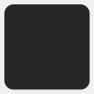 Black Trend Colour Customized Template Blank Square Sticker