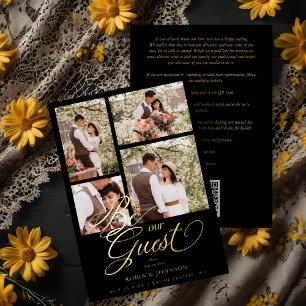 Black Trendy Collage 4 Photos Luxury Script 