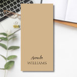 Black Trendy Elegant  First Last Name | Tan Brown  Magnetic Notepad<br><div class="desc">Black Personalized Minimalist First Last Name | Tan Brown Solid Colour | Classic | Elegant | Trendy | Stylish | Gift. You can choose to add your name, the name of a loved one, or a special message. Whether it's a heartfelt gift for someone dear to you or a personal...</div>