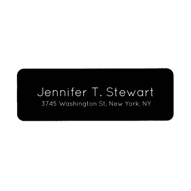 Black Trendy Modern Professional Elegant Plain (Front)