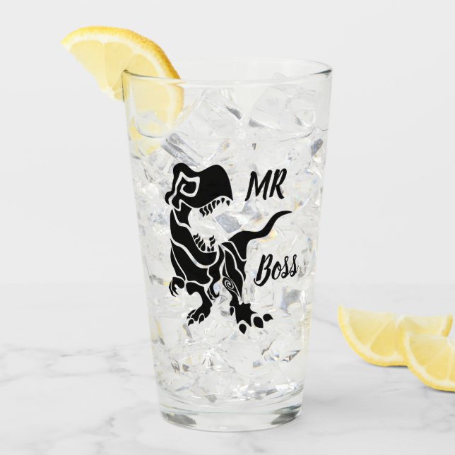 Black Trex the Boss Dino Glass (Front Ice)