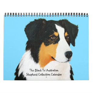 Black Tri Australian Shepherd Collection Calendar