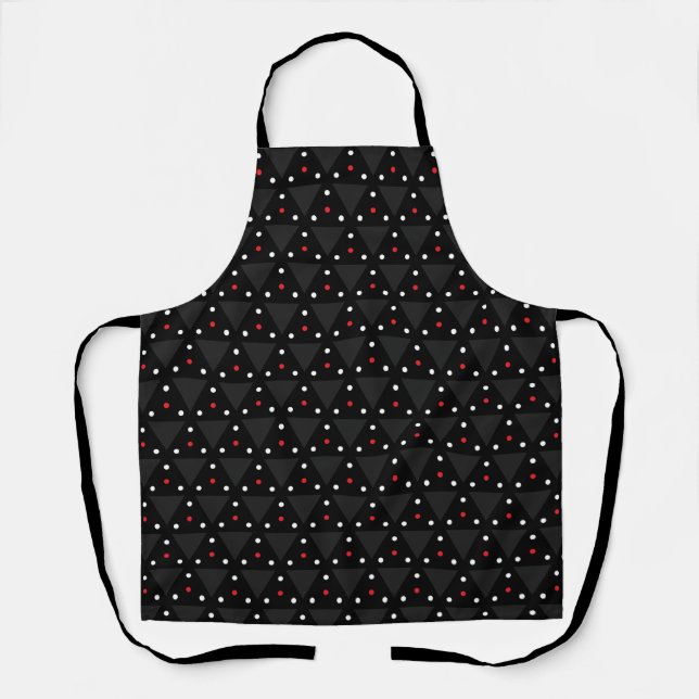 Black Triangle UFO Pattern Modern Abstract Apron (Front)