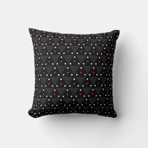 Black Triangle UFO Pattern Modern Abstract Throw Pillow