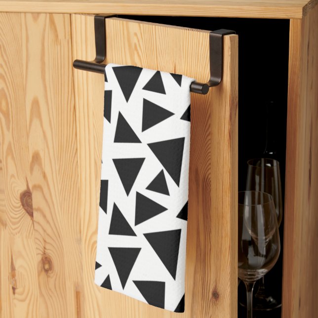 Black Triangles   Kitchen Towel (Thirds Fold)