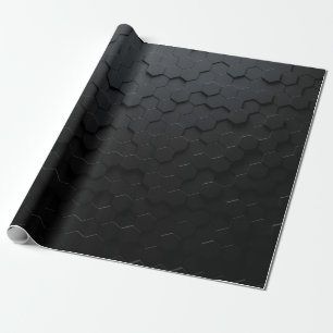 Black triangular abstract background, Grunge surfa Wrapping Paper