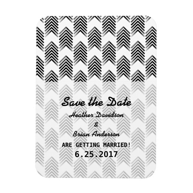 Black Tribal Arrows Save the Date Flexi Magnet (Vertical)