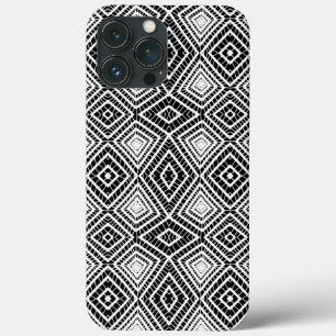 black Tribal Diamonds Mud Cloth African Pattern iPhone 13 Pro Max Case