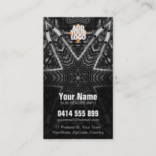 Black Tribal Star Business Card