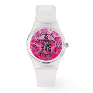 Black Tribal Turtle Watch