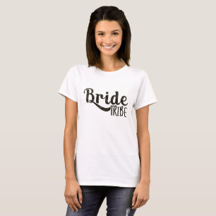 Black TRIBE Gold Bride Retro Type Graphic Fashion T-Shirt