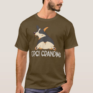Black Tricolor Corgi Grandmother Lover Corgi Grand T-Shirt