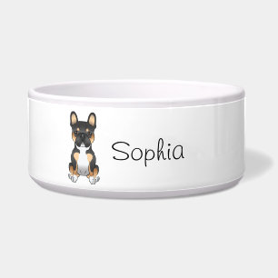 Black Tricolor French Bulldog Frenchie Dog & Name