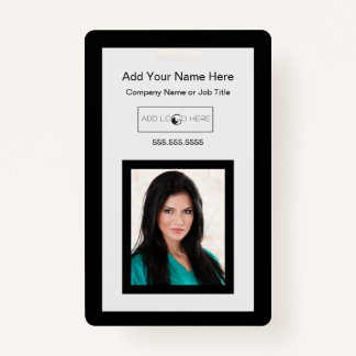 Black trim add photo logo identification badge