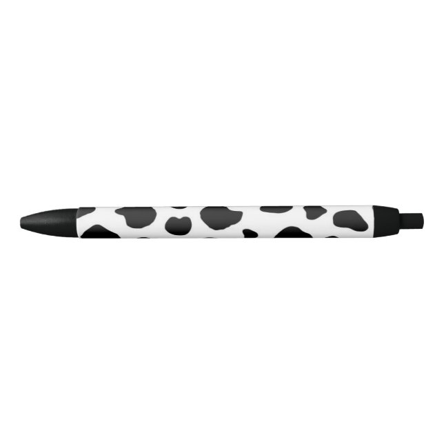 Black Trim Pen - Cow Print - Black Ink (Front)