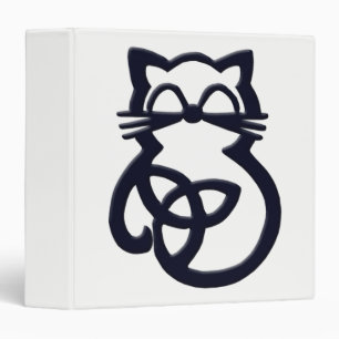 Black Trinity Knot Celtic Cat Binder