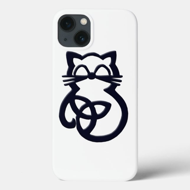 Black Trinity Knot Celtic Cat  iPhone 8/7 Case (Back)
