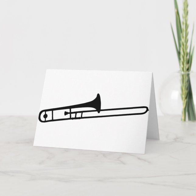 black trombone instrument icon card (Front)