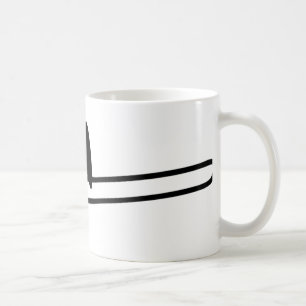 black trombone instrument icon coffee mug