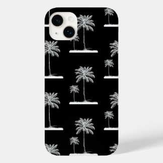 Black Tropical Modern Palm Tree Phone Case