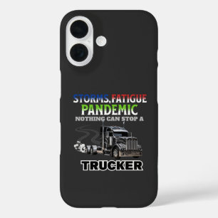 Black Truck Speed Road Strength Unstoppable Driver iPhone 16 Case