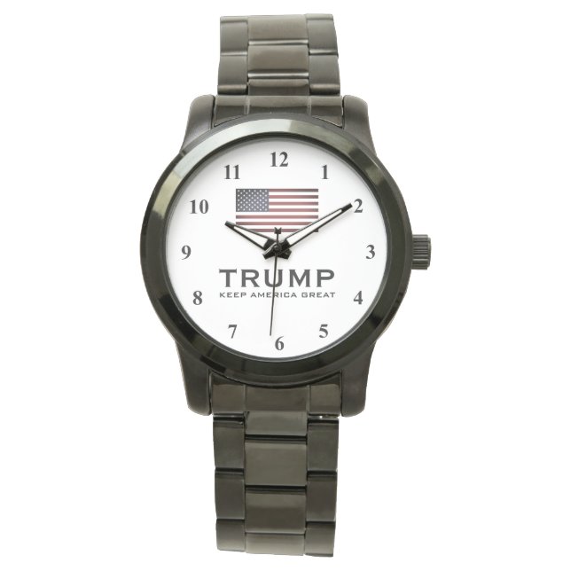 Black Trump montre avec drapeau américain Keep Ame (devant)
