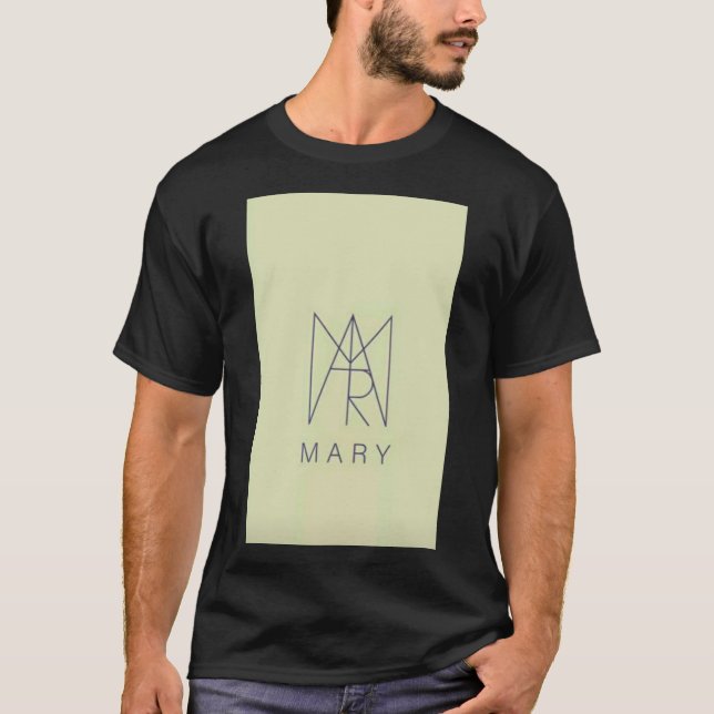Black Tshirt With Name Mary design  (Front)