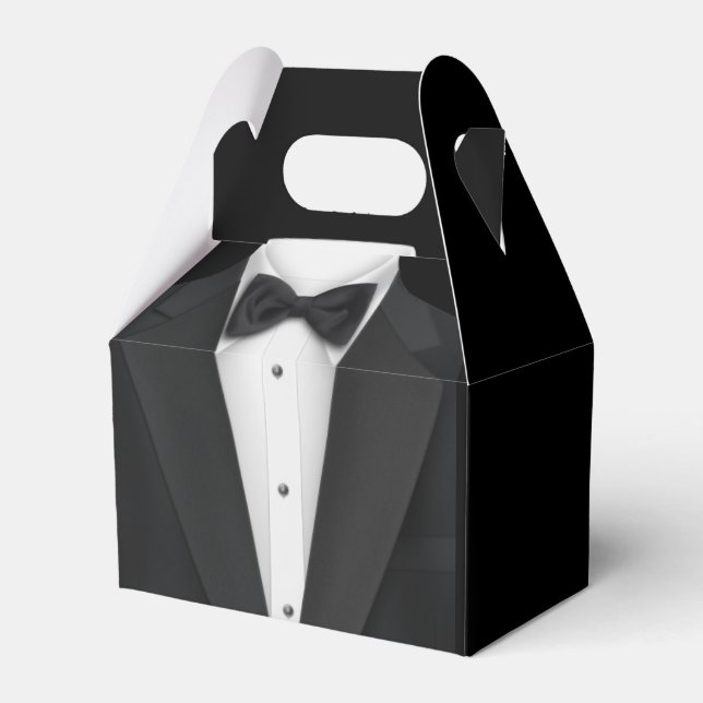 Black Tuxedo Favor Box (Front Side)