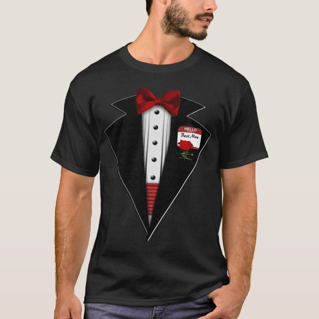 Black Tuxedo Formal Fun T-Shirt (Front)