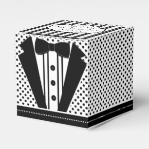 Black Tuxedo- Little Square Favor Box