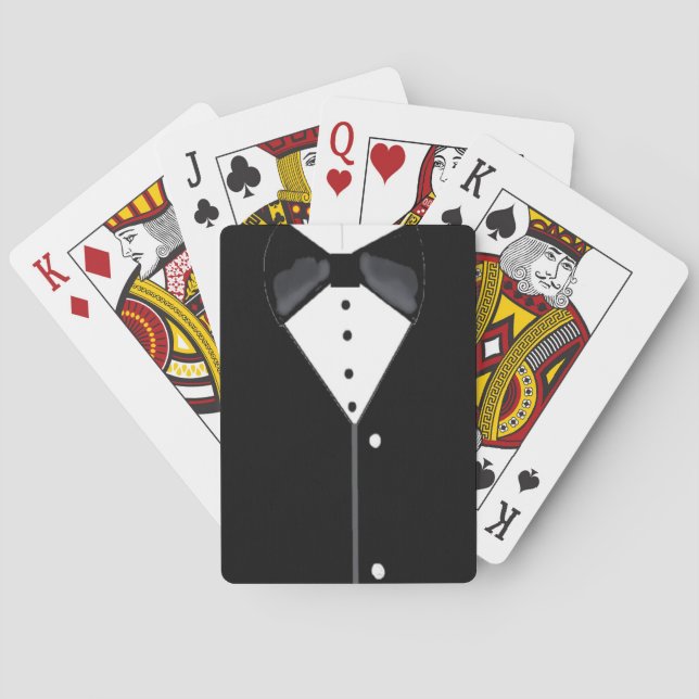 Black Tuxedo Playing Cards (Back)