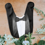 Black Tuxedo Wedding Baby Bib<br><div class="desc">This cute little black tuxedo baby bib can be worn for any occasion. If your little one is going to a wedding and you need him (or her) to be smart then this is the bib for him (or her) Check out the other colours available - we have a midnight...</div>