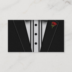 Black Tuxedo with Bow Tie Business Card