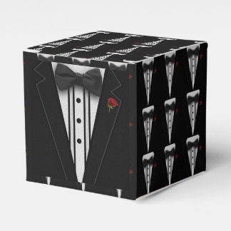 Black Tuxedo with Bow Tie Favor Box