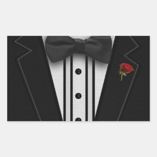 Black Tuxedo with Bow Tie Sticker