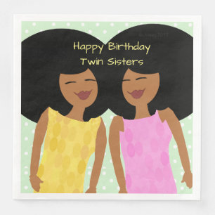 Black Twins Paper Napkins