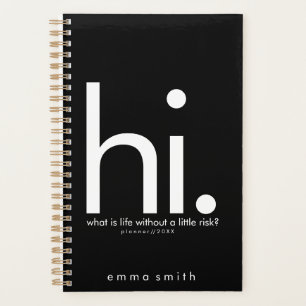 Black Typography Planner